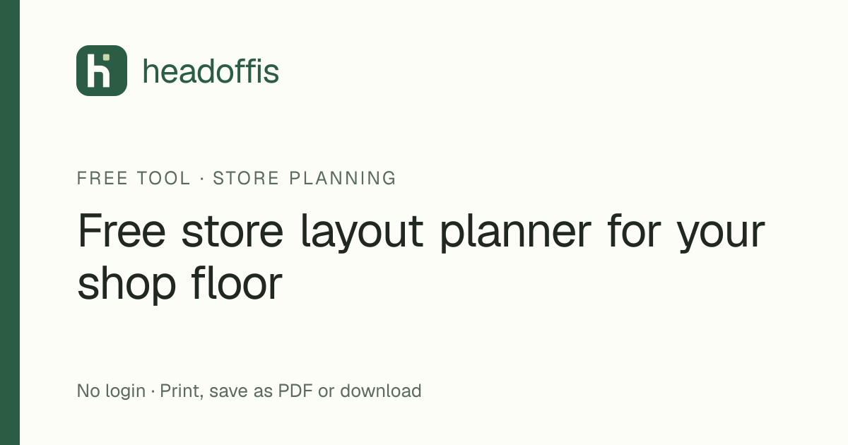 Headoffis free store layout planner for arranging shop floor fixtures